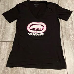 Ecko Unltd black size X-LARGE V neck short sleeves Preloved